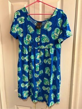Vintage Big Hed Designs Dress Womens S Button Front Rayon Abstract 80s 90s Mini